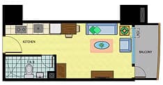 1-Bedroom Unit floor plan